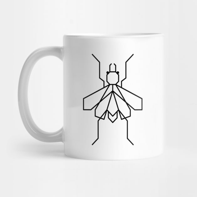 Trendy one line geometric design of fly by Rohan Dahotre